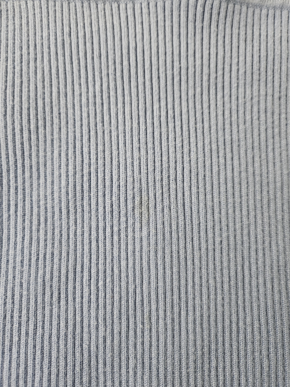 Open Edit Ribbed Square-Neck Long Sleeve Top - Light Blue Size XS Minimalist - Picture 6 of 7